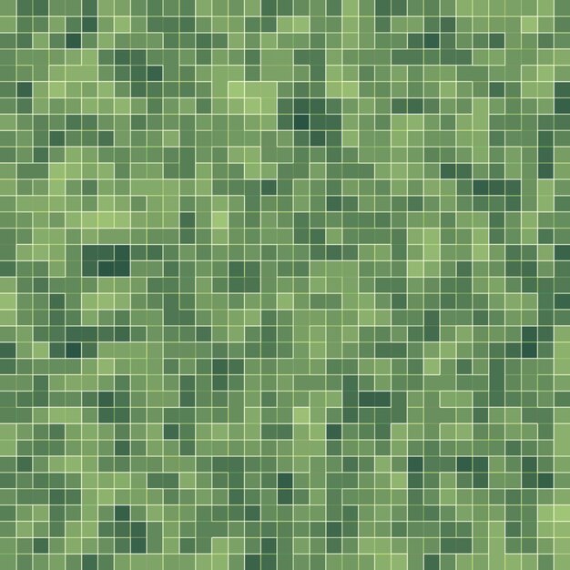 Fond et texture de mur de mosaïque de carreaux de pixel carré vert vif abstrait.