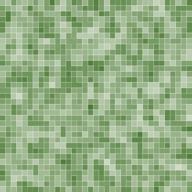 Fond et texture de mur de mosaïque de carreaux de pixel carré vert vif abstrait.