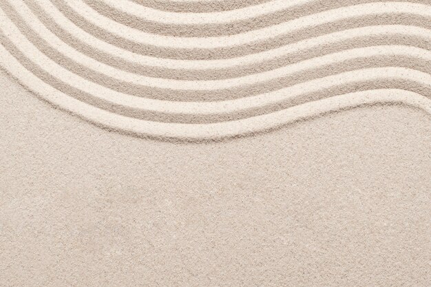 Fond texturé nature vague de sable dans le concept de bien-être