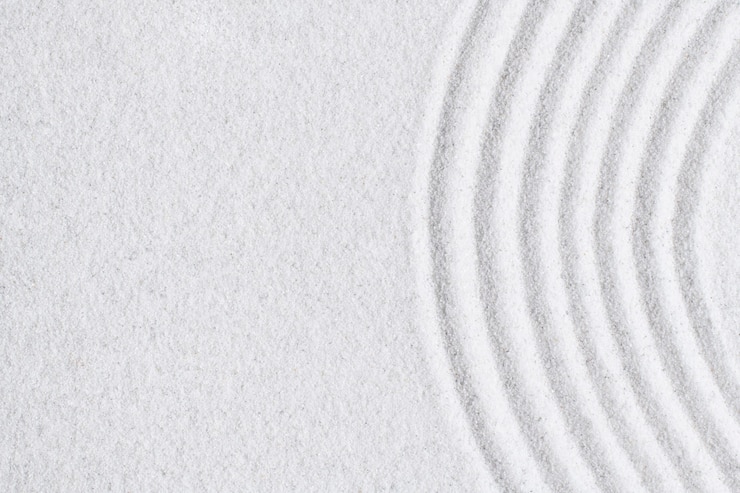 Photo gratuit fond de texture de surface de sable blanc concept zen et paix