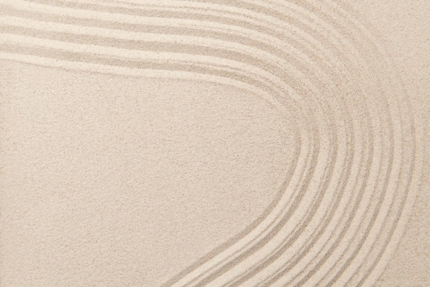 Fond de texture de surface de sable zen et concept de paix