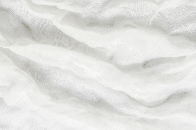 Photo gratuit fond de texture de tissu blanc froissé