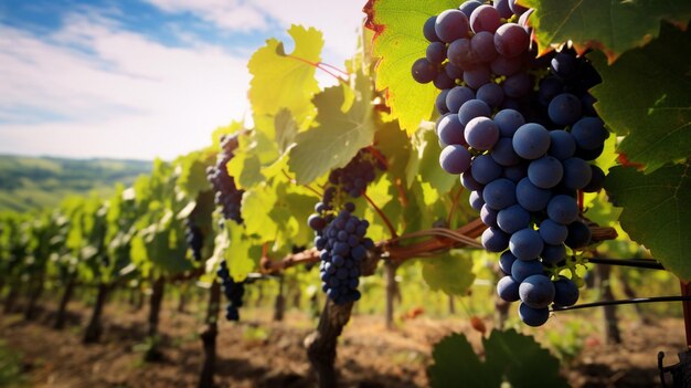 Un fond de vignoble Culture du raisin Paysage agricole