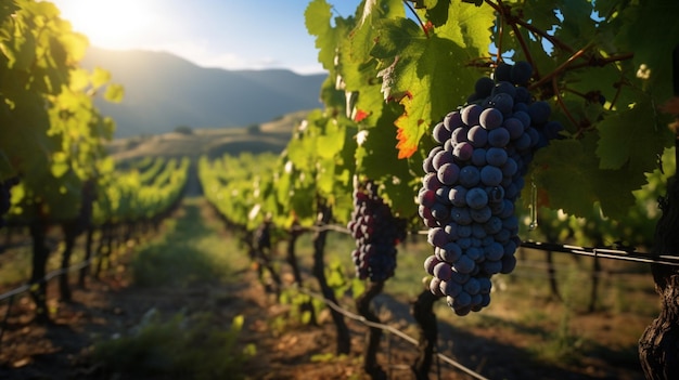Photo gratuite un fond de vignoble culture du raisin paysage agricole