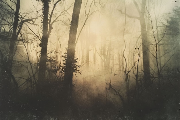 Photo gratuite la forêt d'aokigahara est sombre.