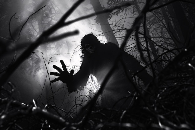 Photo gratuite la forêt d'aokigahara est sombre.