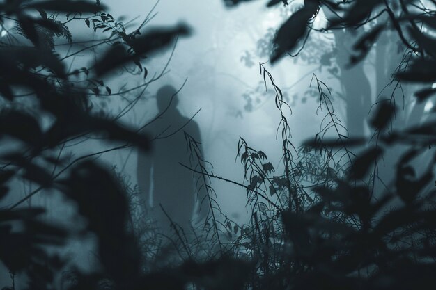 Photo gratuite la forêt d'aokigahara est sombre.