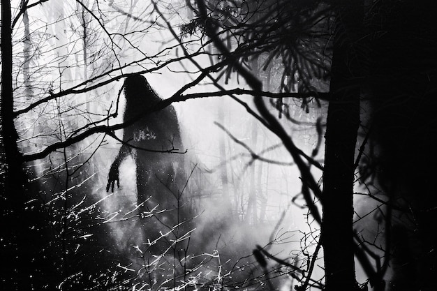 Photo gratuite la forêt d'aokigahara est sombre.