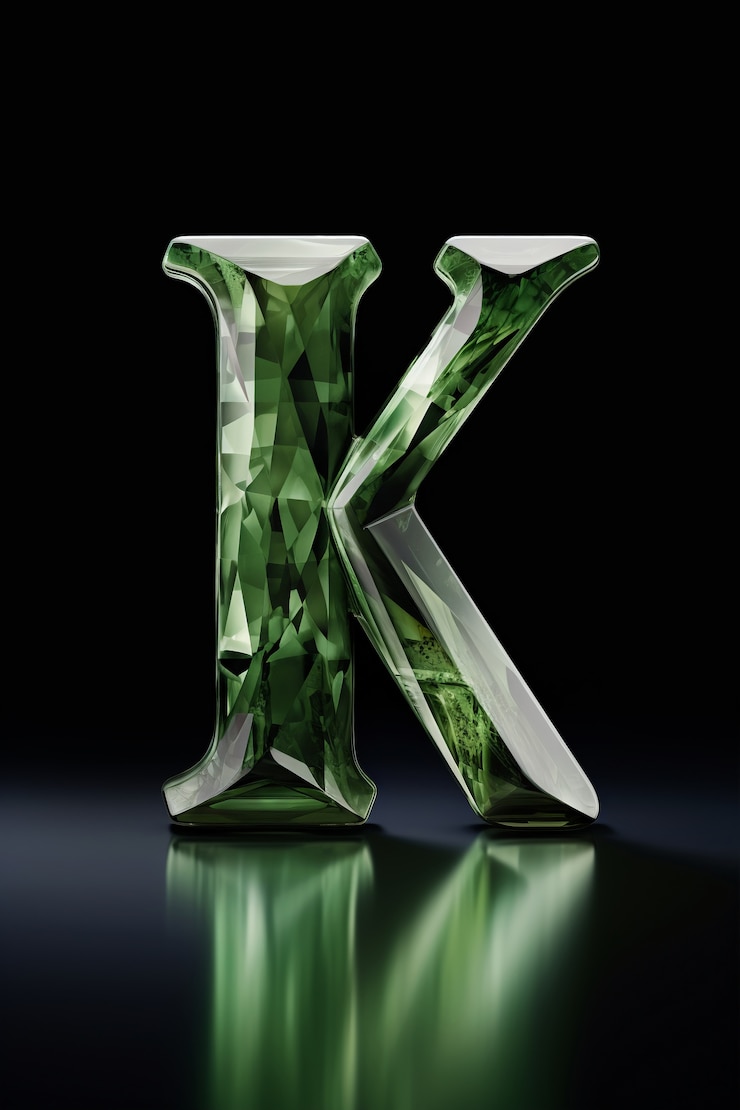 Photo gratuit forme 3d de la lettre k