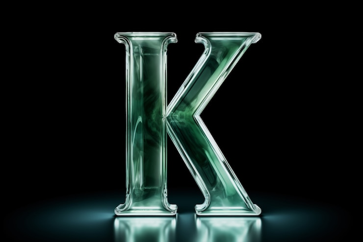 Photo gratuit forme 3d de la lettre k