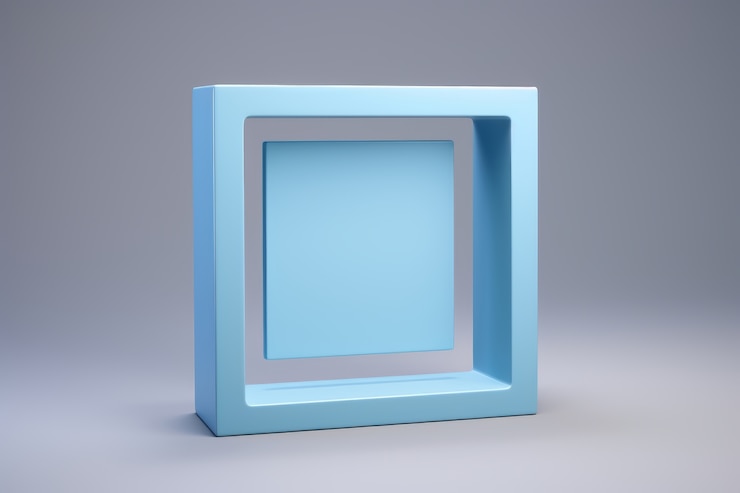 Photo gratuit forme carrée géométrique 3d abstraite
