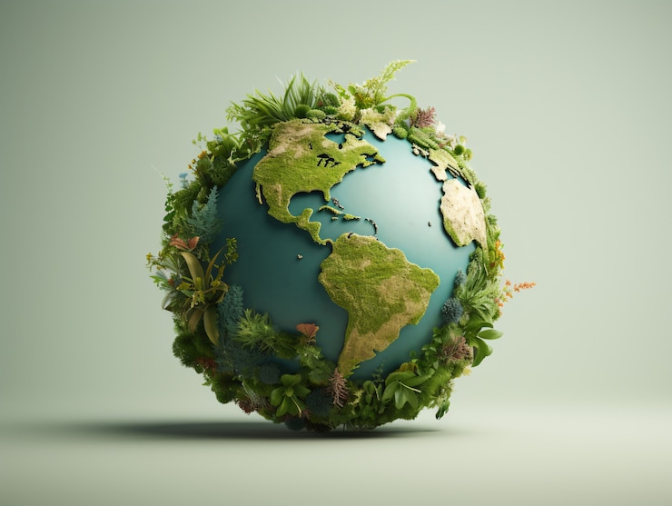 Photo gratuit forme de la planète terre en 3d