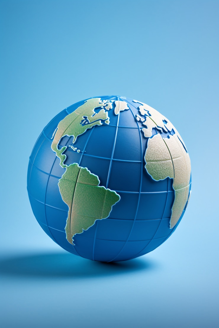 Photo gratuit forme de la planète terre en 3d