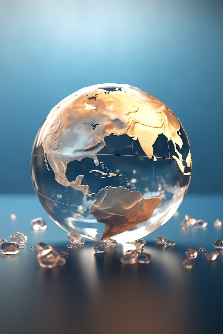 Photo gratuit forme de la planète terre en 3d
