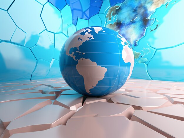 Forme de la planète Terre en 3D