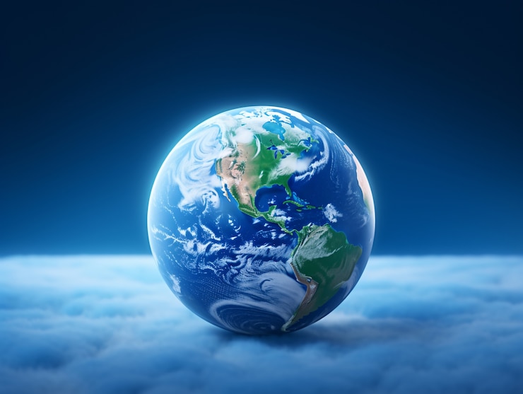 Photo gratuit forme de la planète terre en 3d
