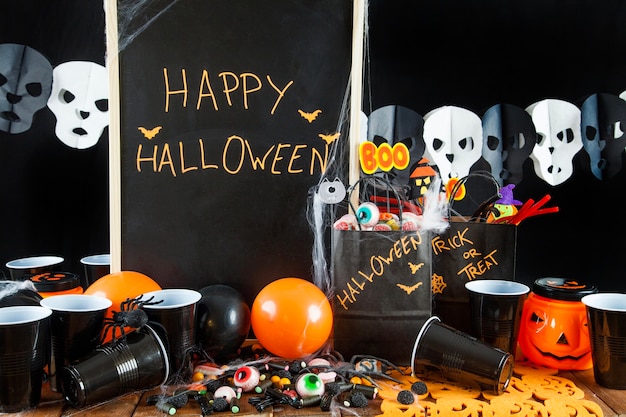 Photo gratuite fournitures halloween