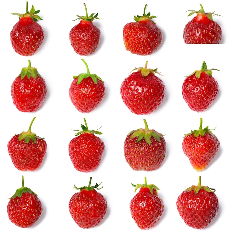 Photo gratuit fraise isolé sur fond blanc close up