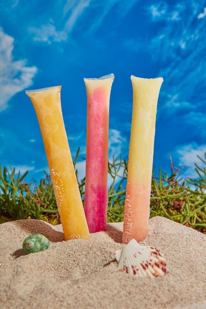 Photo gratuite freezies brésiliens typiques nature morte