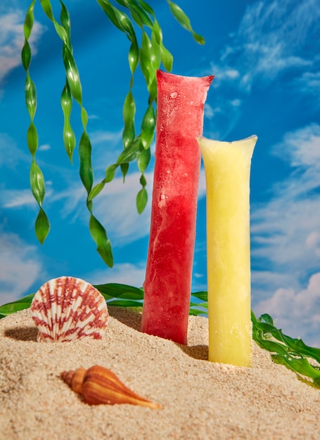 Photo gratuite freezies brésiliens typiques nature morte