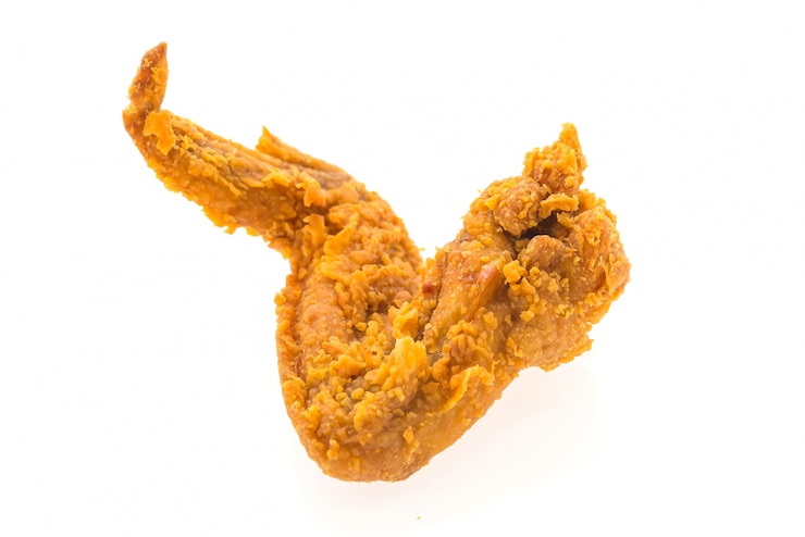 Photo gratuit fries poulet isolé