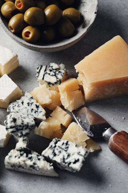 Fromage et olives