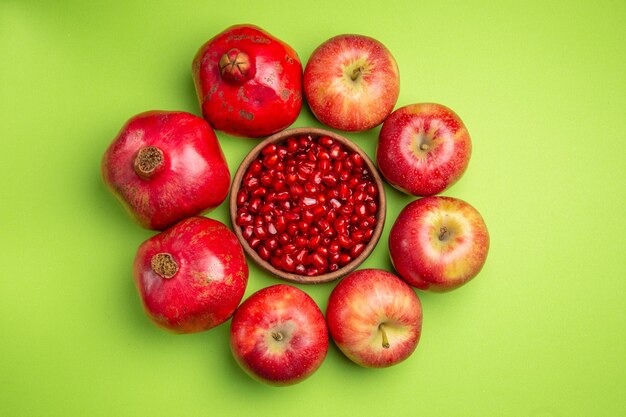 fruits les appétissantes grenades pommes bol de graines de grenade