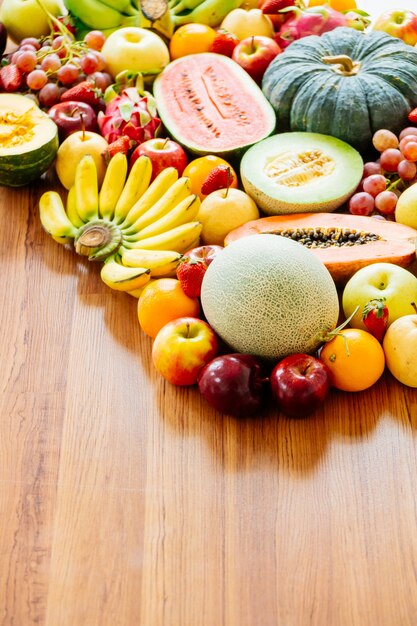 Fruits assortis et mélangés