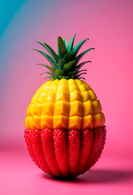 Photo gratuite des fruits surréalistes en studio