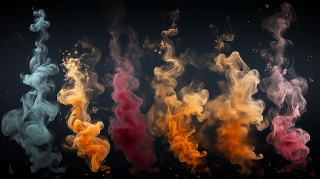 Photo gratuite fumée colorée arrière-plan abstrait