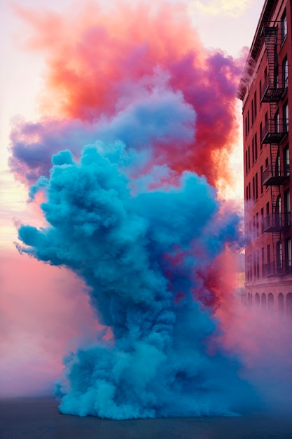 Fumée colorée photoréaliste