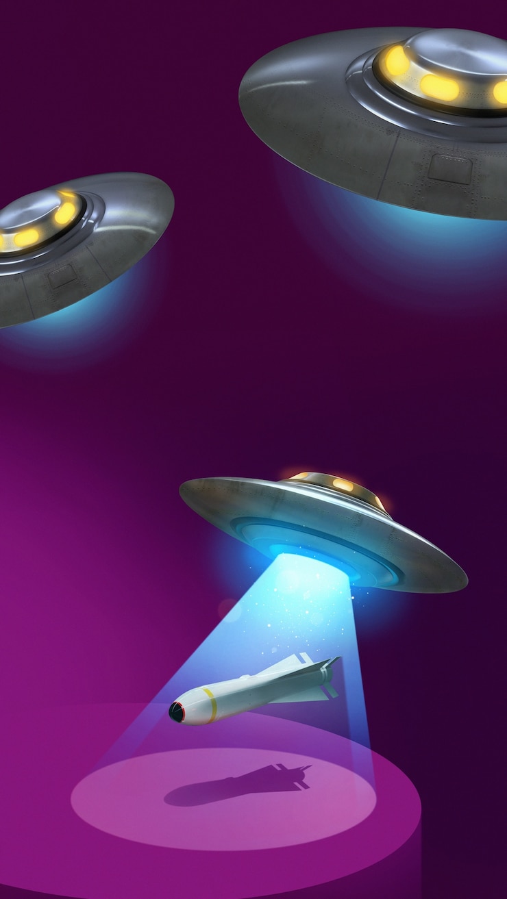 Photo gratuit fusée kidnappeuse extraterrestre