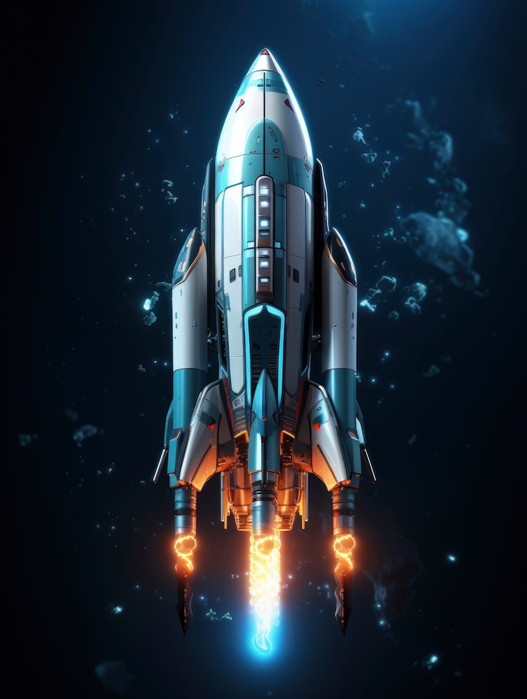 Photo gratuit une fusée spatiale futuriste avec un design fantastique