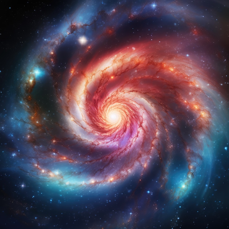 Photo gratuit la galaxie de l'art numérique