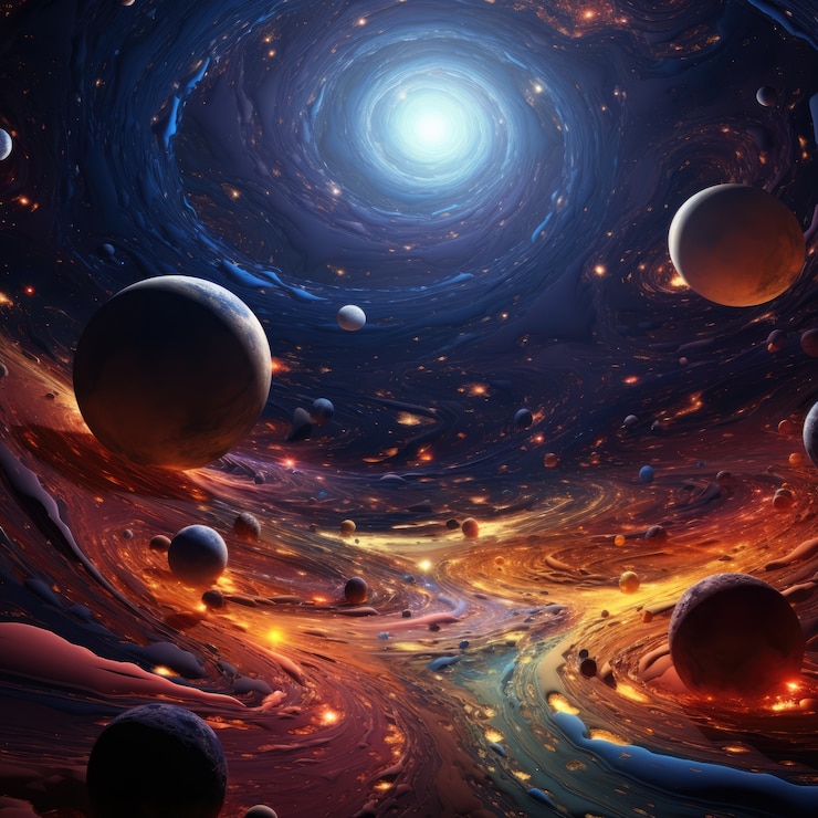 Photo gratuit la galaxie de l'art numérique