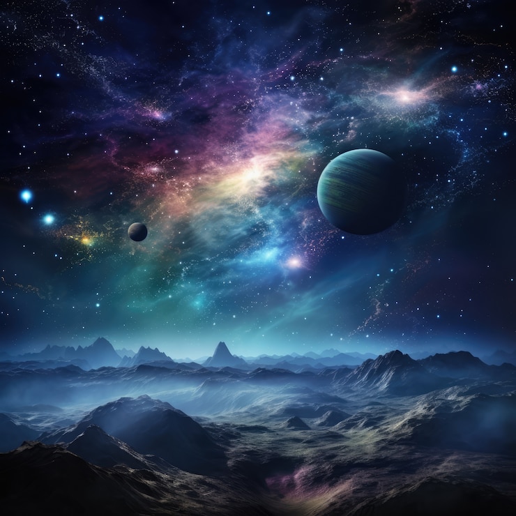 Photo gratuit la galaxie de l'art numérique