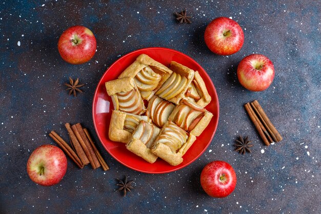 Galette maison aux pommes et cannelle.