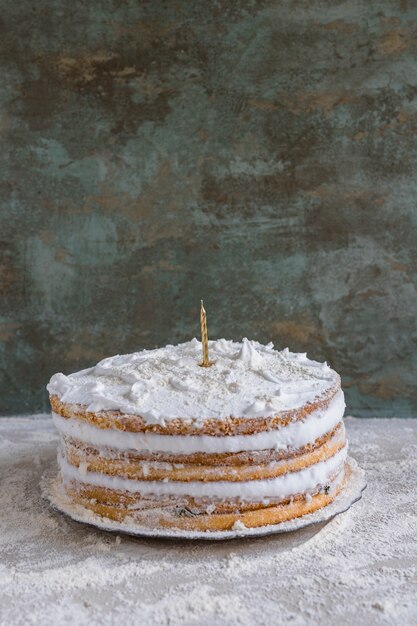 Gâteau d&#39;anniversaire décoré de bougies