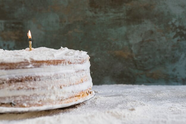 Gâteau d&#39;anniversaire décoré de bougies