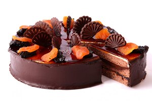Photo gratuite gâteau au chocolat aux fruits secs