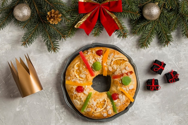 Gâteau épiphanie espagnol Roscon de Reyes