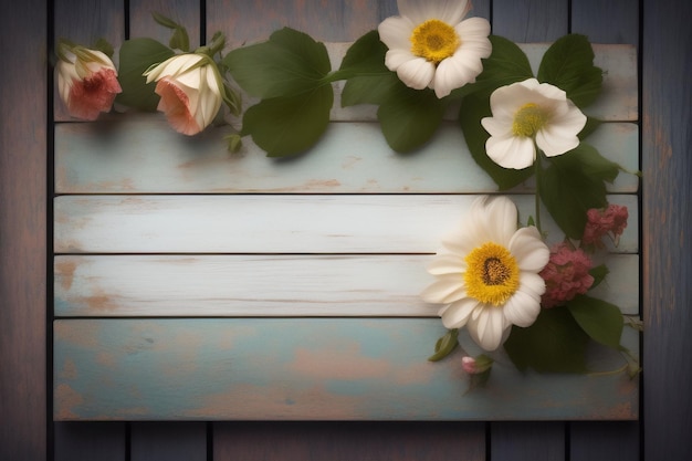 Photo gratuite un gâteau avec des fleurs dessus