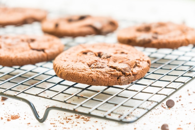 Gâteaux avec des pépites de chocolat