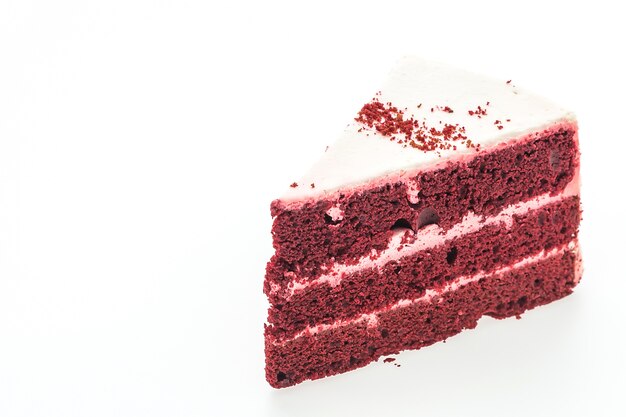 Gâteaux de velours rouge isolés