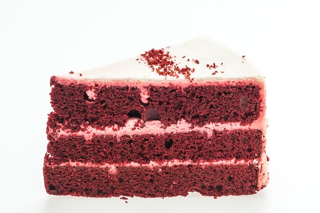 Gâteaux de velours rouge isolés