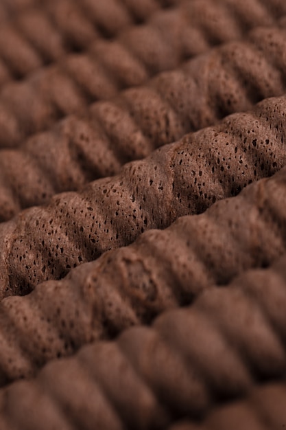 Gaufre au chocolat roule d'affilée