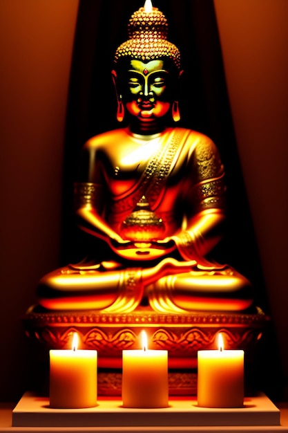 Photo gratuite gautum bouddha vesak purnima statue symbole de la paix · photo gratuite