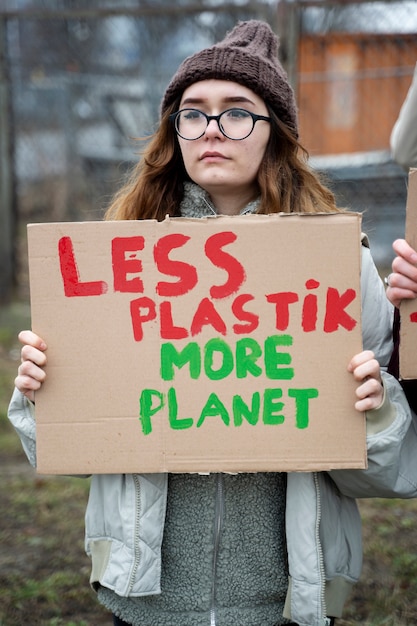 Les gens ayant une manifestation pour la journée mondiale de l'environnement