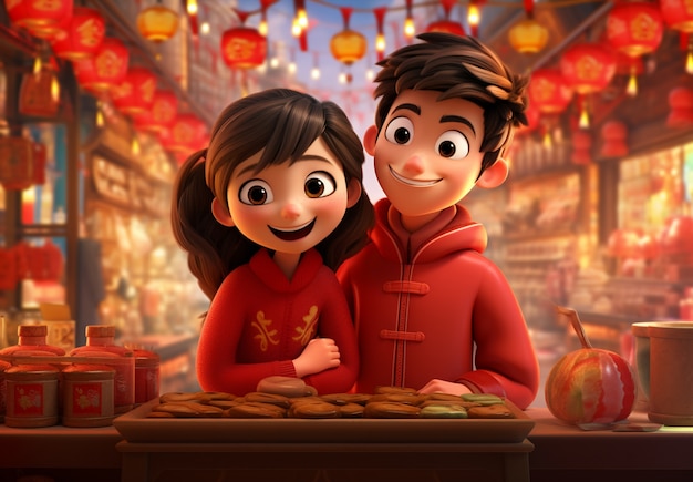 Les gens célèbrent le Nouvel An chinois