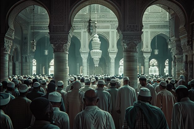 Des gens célèbrent le ramadan ensemble.
